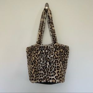 Brandy Melville Cheetah/Leopard Bag With Leather Bottom